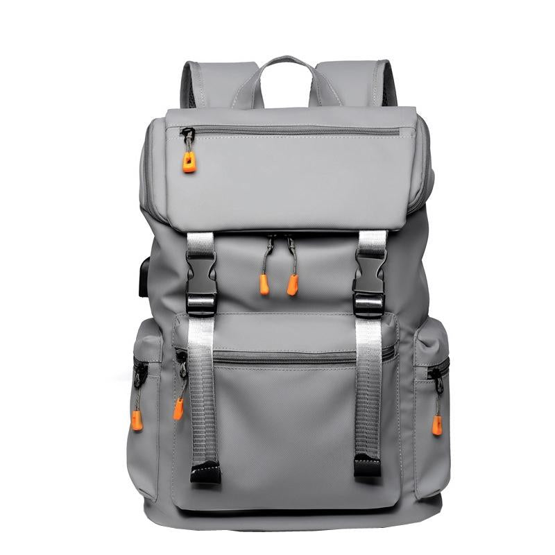 Men Business Travel Backpack - Spacious and Stylish - Grey