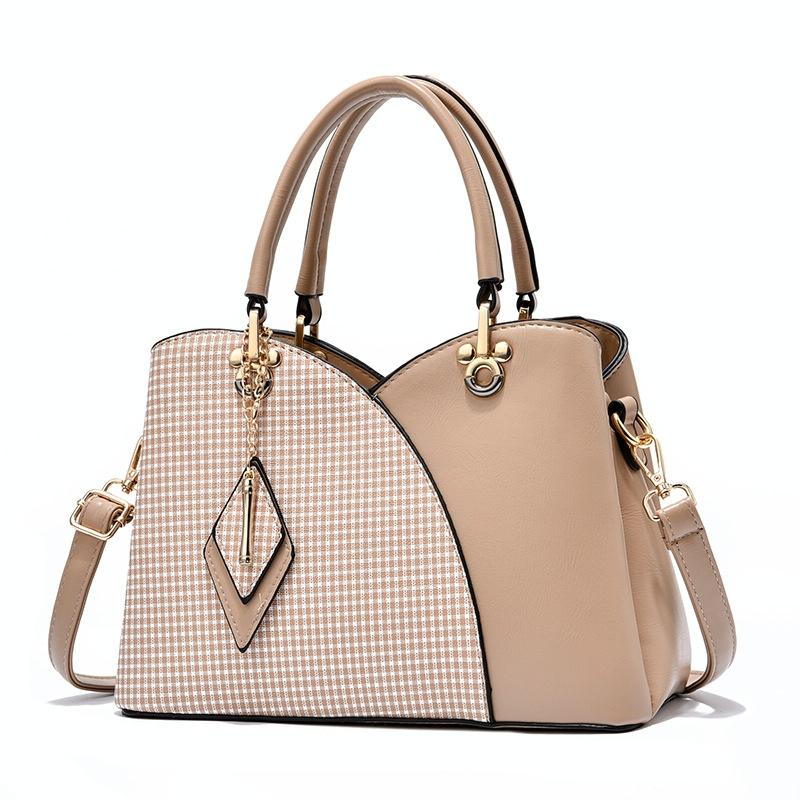 Spacious Texture Handbag - Large Capacity - Pink